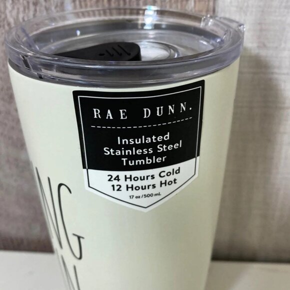 Rae Dunn "MORNING PUMPKIN" Tumbler 12 Hours hot or 24 Hours cold New With Tags! - Picture 2 of 4